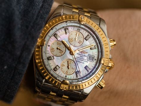 breitling chronomat in stainless steel and 18k yellow gold|breitling stainless and yellow gold.